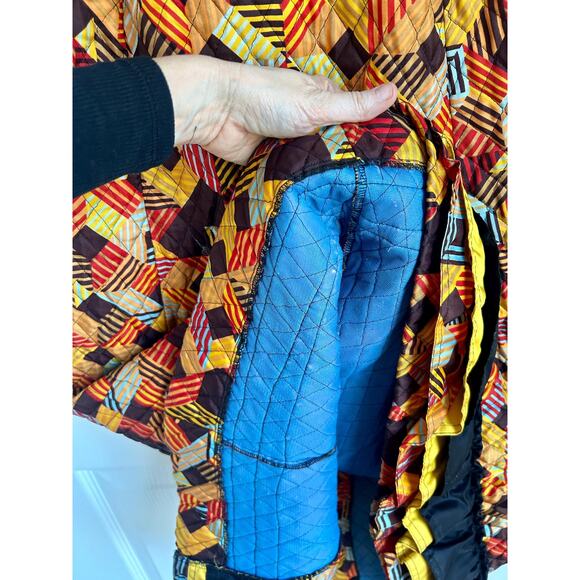 1970's Colorful Quilted Maxi Skirt by Youth Guild Size Extra Small | 70's Style - Picture 7 of 7